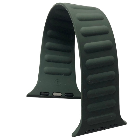 Army Green Silicone SOLO Sport Loop Band Apple Watch 44/45mm #5 M Olive - Picture 2 of 8